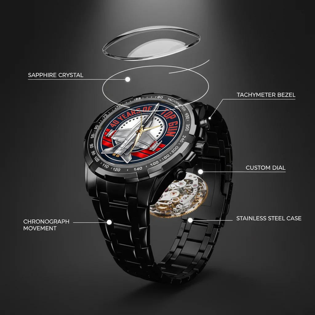 Top Gun 40th Anniversary Stainless Steel Watch
