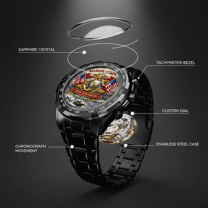 USA 250th Anniversary U.S. Marine Corps - Custom Name Watch