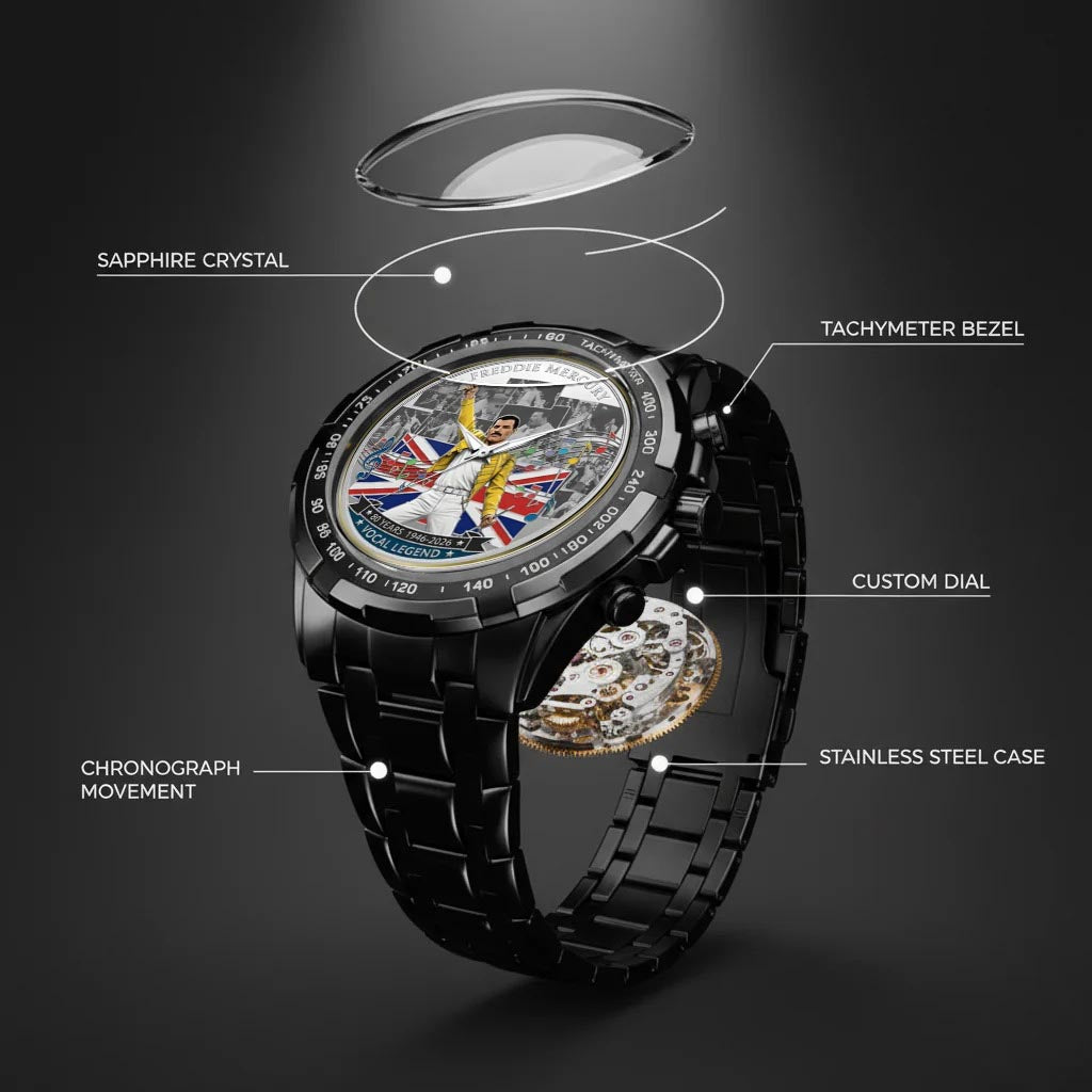 Freddie Mercury Stainless Steel Watch