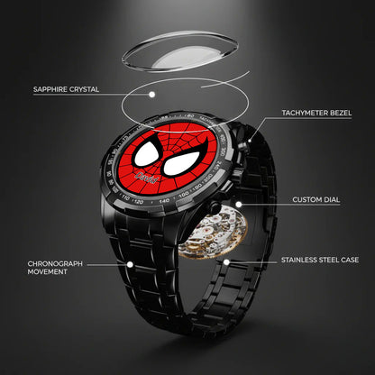Custom Spider Matching Couple Watches – Personalized Name Edition