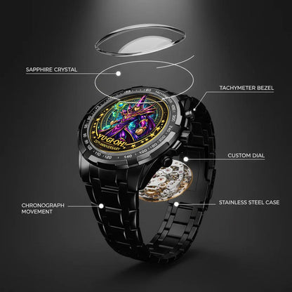 Anime Yugioh 25th Anniversary Coin The Dark Magician Custom Watch