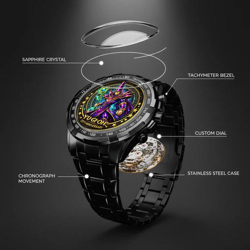Anime Yugioh 25th Anniversary Coin The Dark Magician Custom Watch