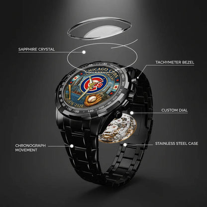 Chicago Cubs 150th Anniversary Stainless Steel Watch