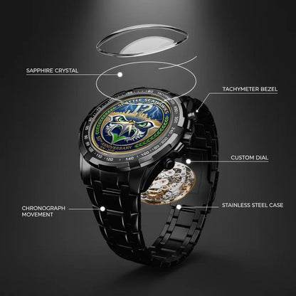 Seattle Seahawks 50th Anniversary Stainless Steel Watch