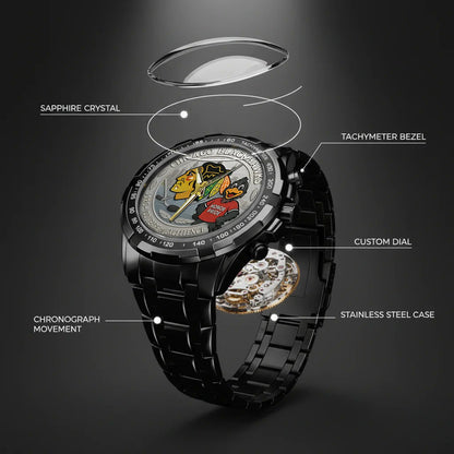 Chicago Blackhawks 100th Anniversary 2026 Stainless Steel Watch