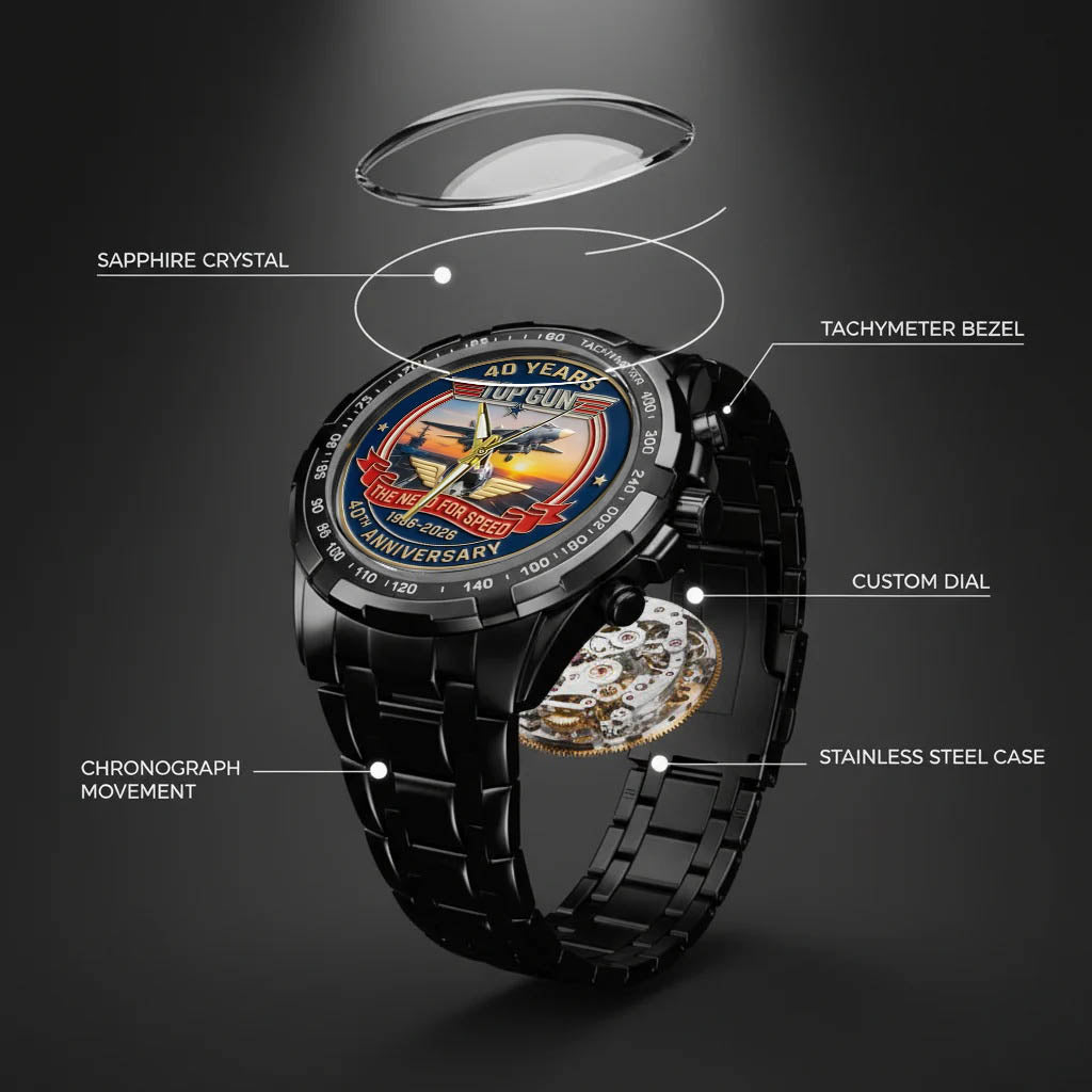 Top Gun Stainless Steel Watch