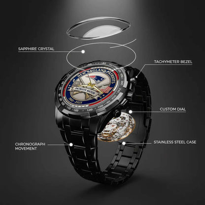 New England Patriots Champions Stainless Steel Watch