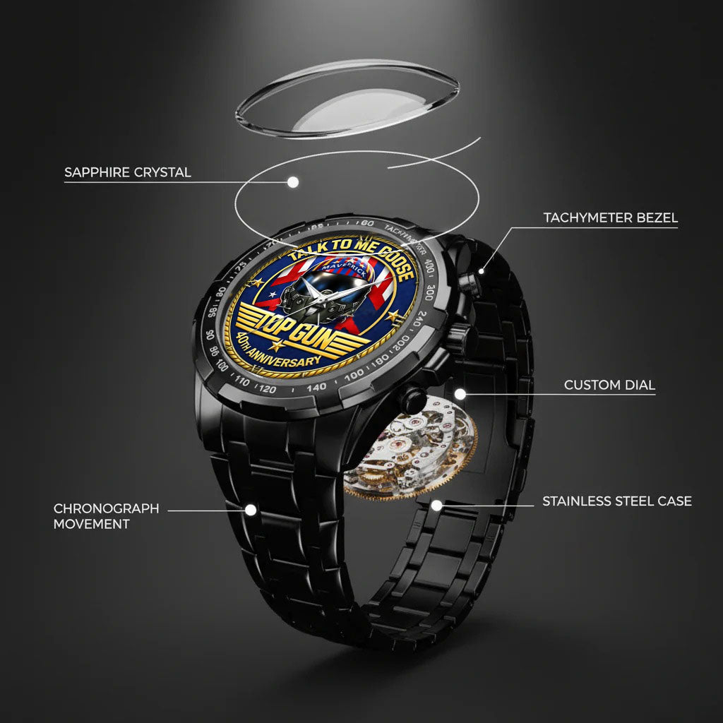 Top Gun 40th Anniversary Stainless Steel Watch