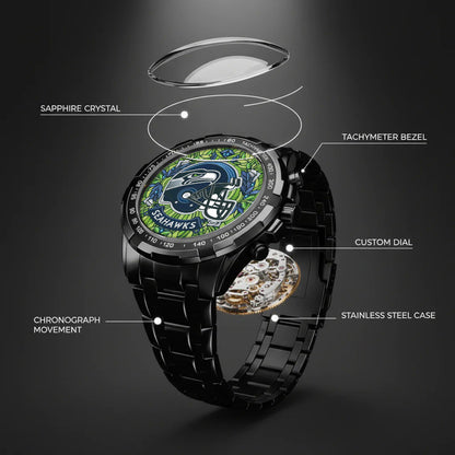 Seattle Seahawks Art Stainless Steel Watch