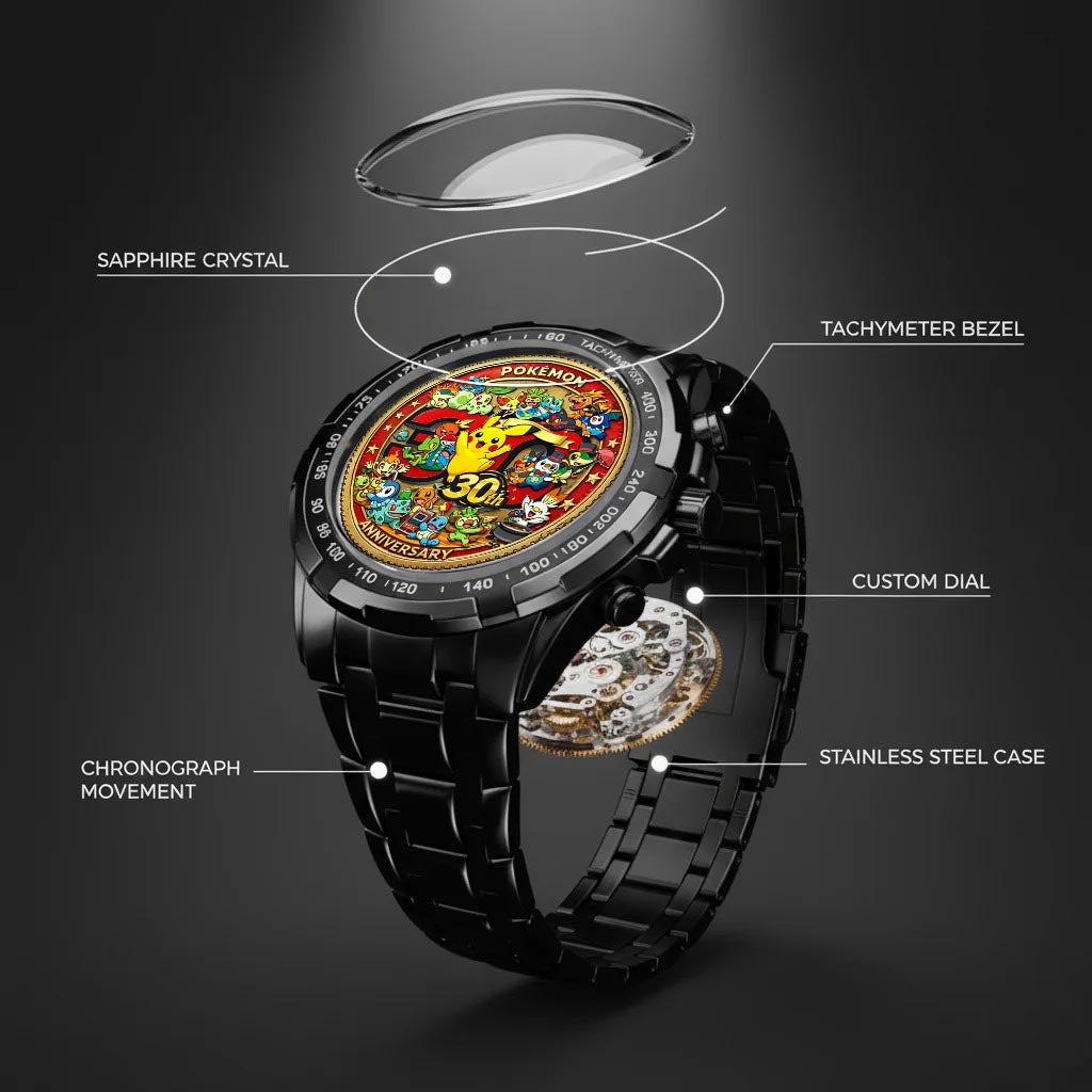Anime Poke 30th Anniversary Coin Custom Watch