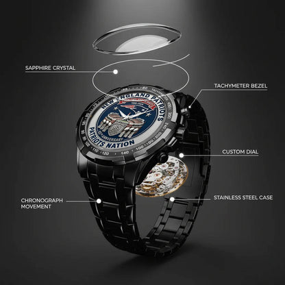 New England Patriots 65th Anniversary Stainless Steel Watch