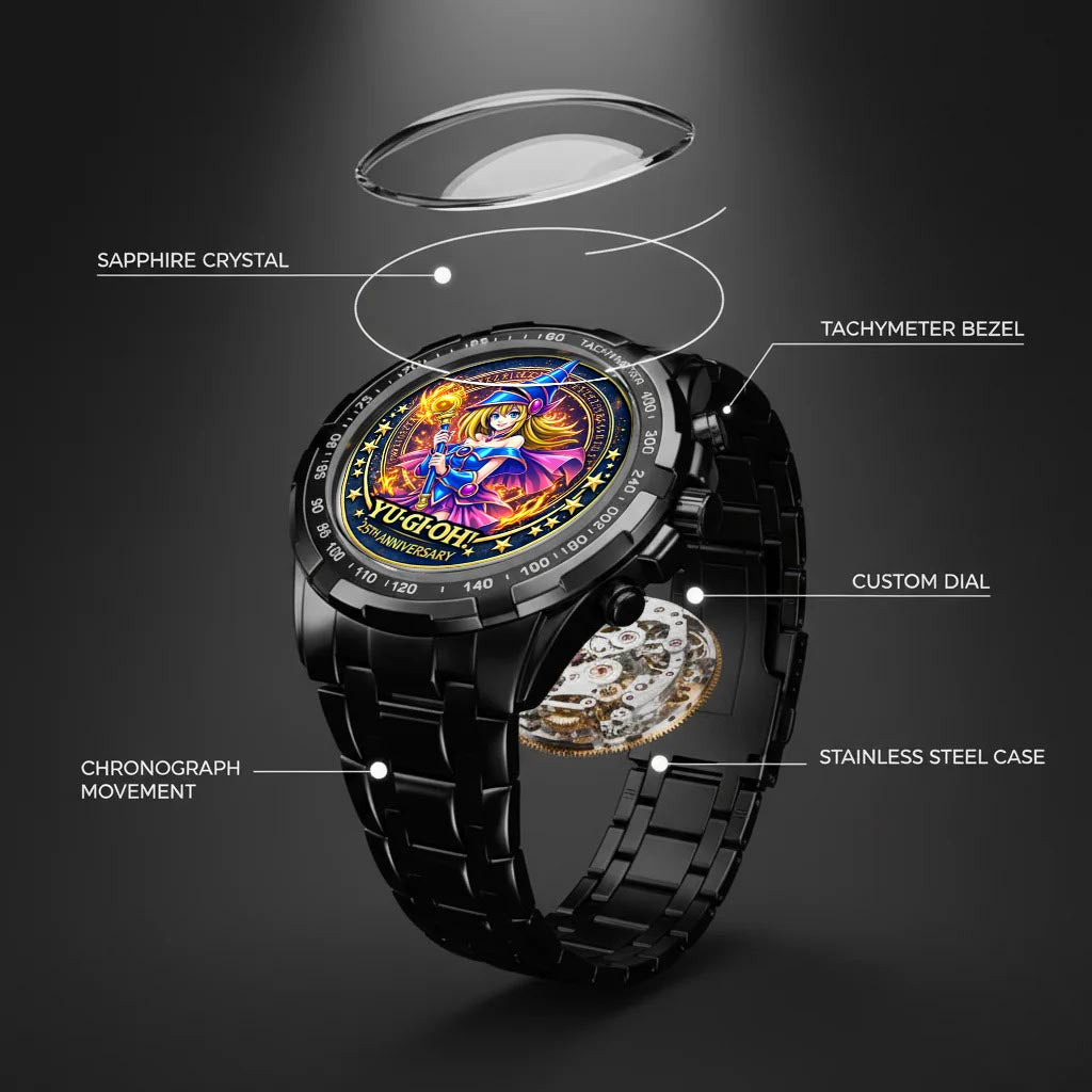 Anime Yugioh 25th Anniversary Coin Magician Girl Custom Watch