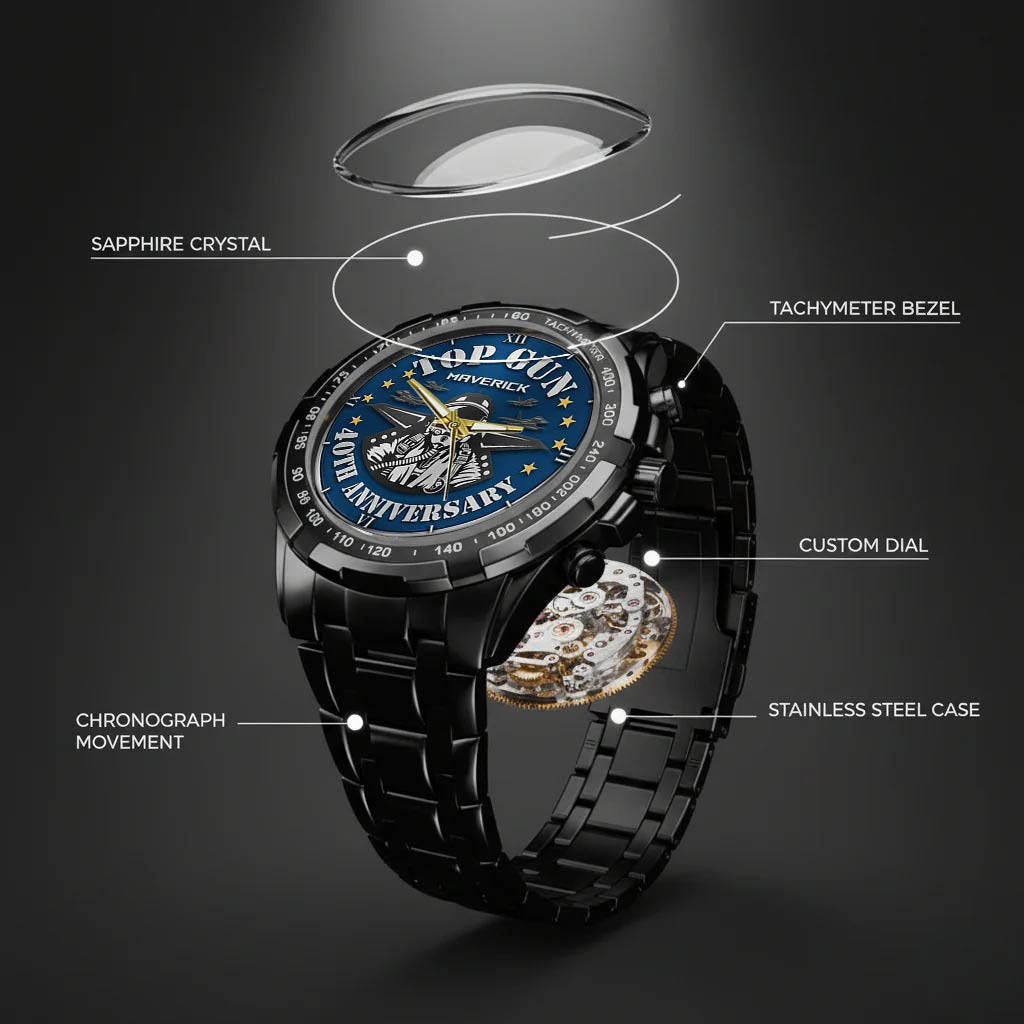 Top Gun 40th Anniversary Stainless Steel Watch