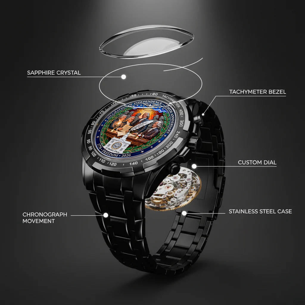 USA 250th Anniversary Founding Fathers Watch