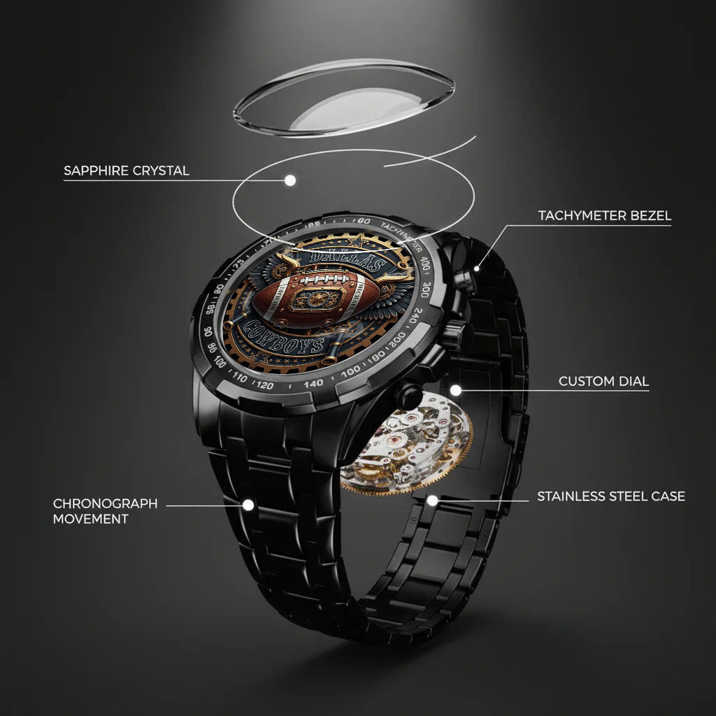 Custom Football Team Watch – Personalized Name Gridiron Edition