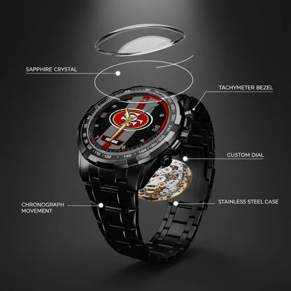 San Francisco Customized Black Stainless Steel Watch