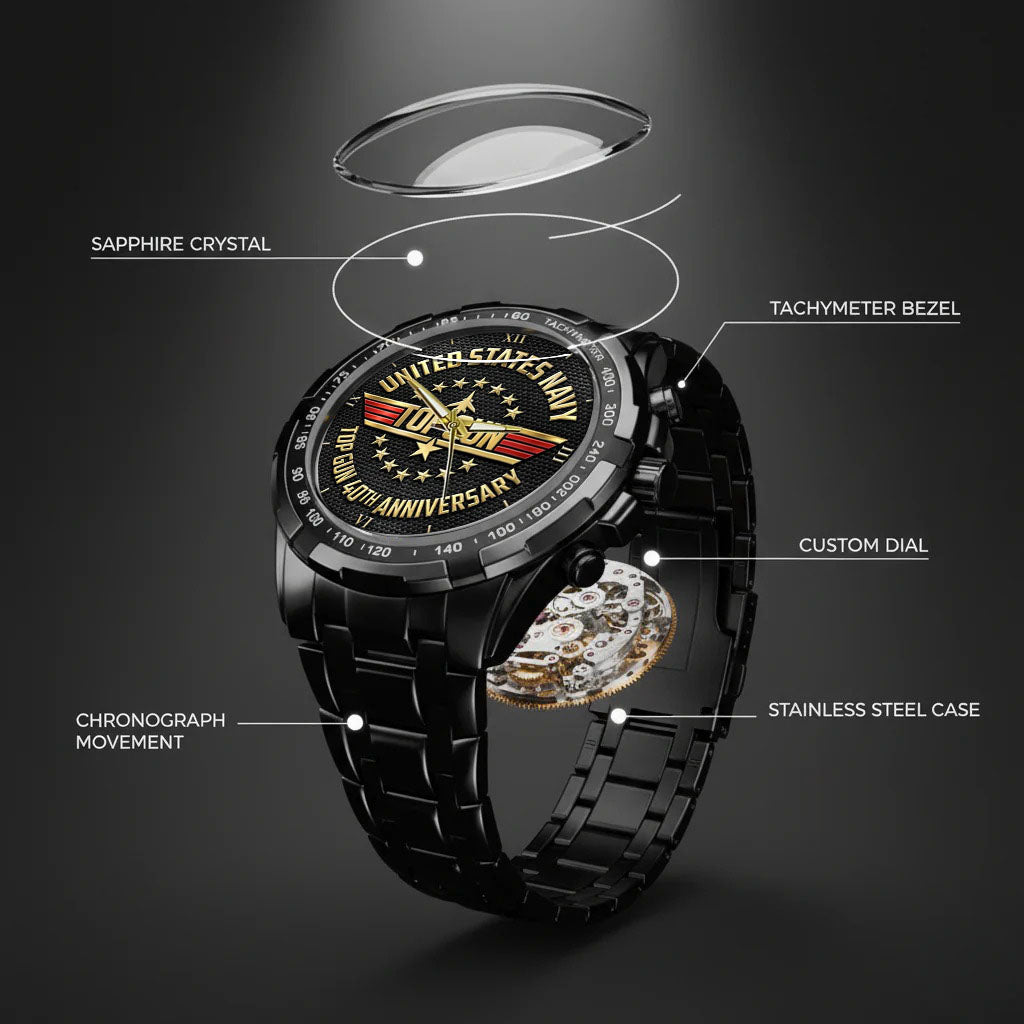Top Gun 40th Anniversary Stainless Steel Watch