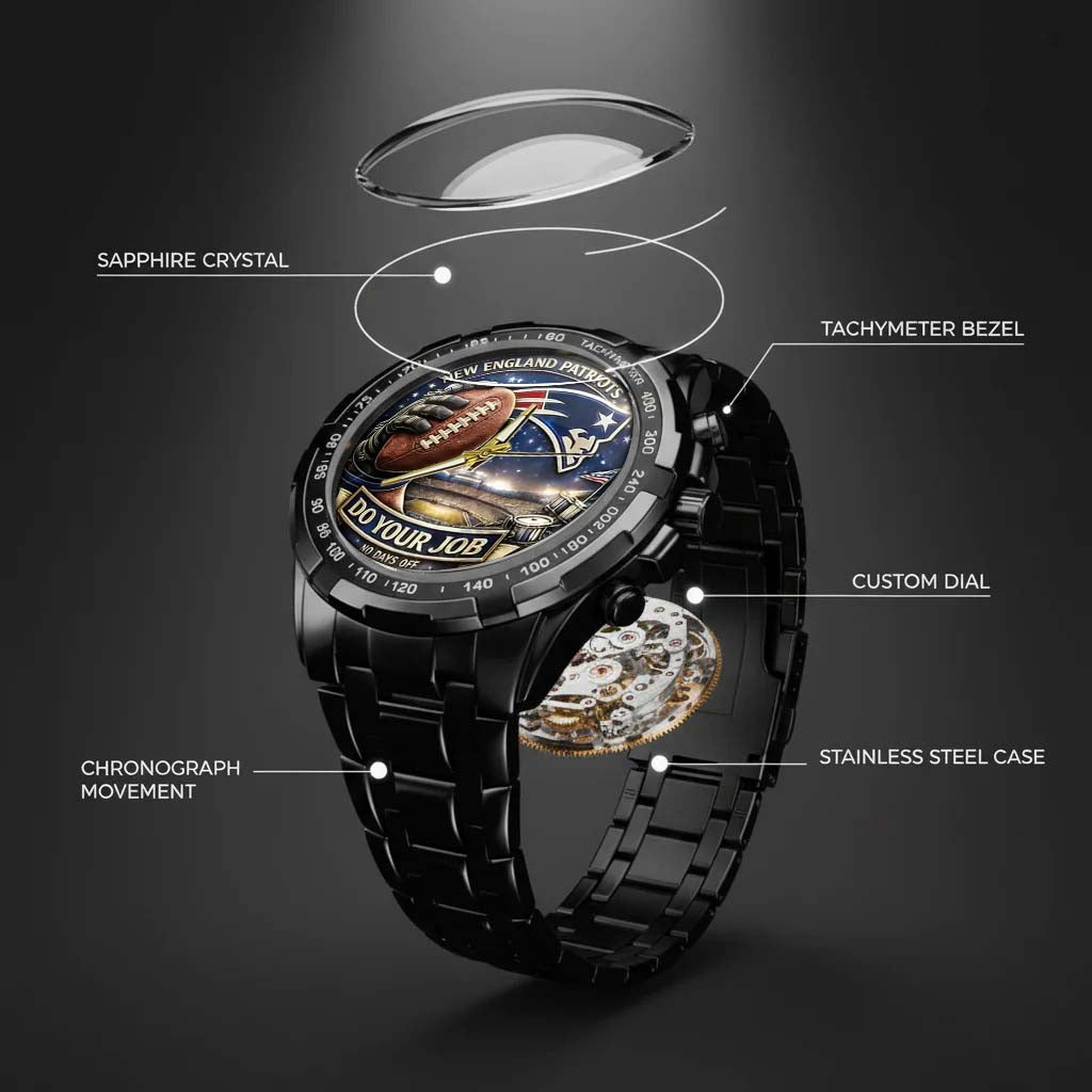 New England Patriots Champions Stainless Steel Watch