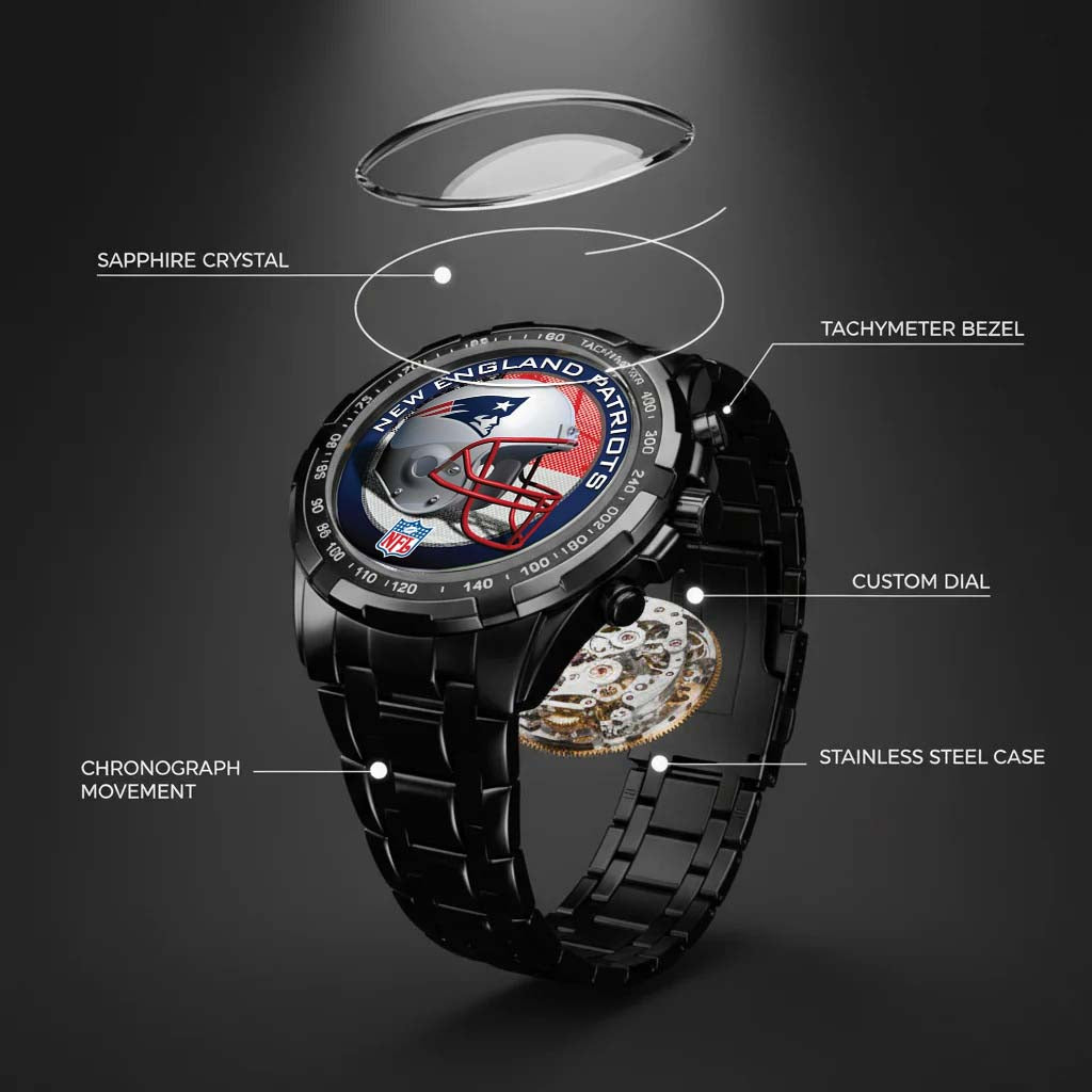New England Patriots Champions Stainless Steel Watch