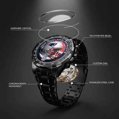 New England Patriots Champions Stainless Steel Watch
