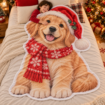 Personalized Christmas Pet Shaped Blanket – Custom Dog & Cat Photo Blanket, Unique Gift for Pet Lovers (Copy)