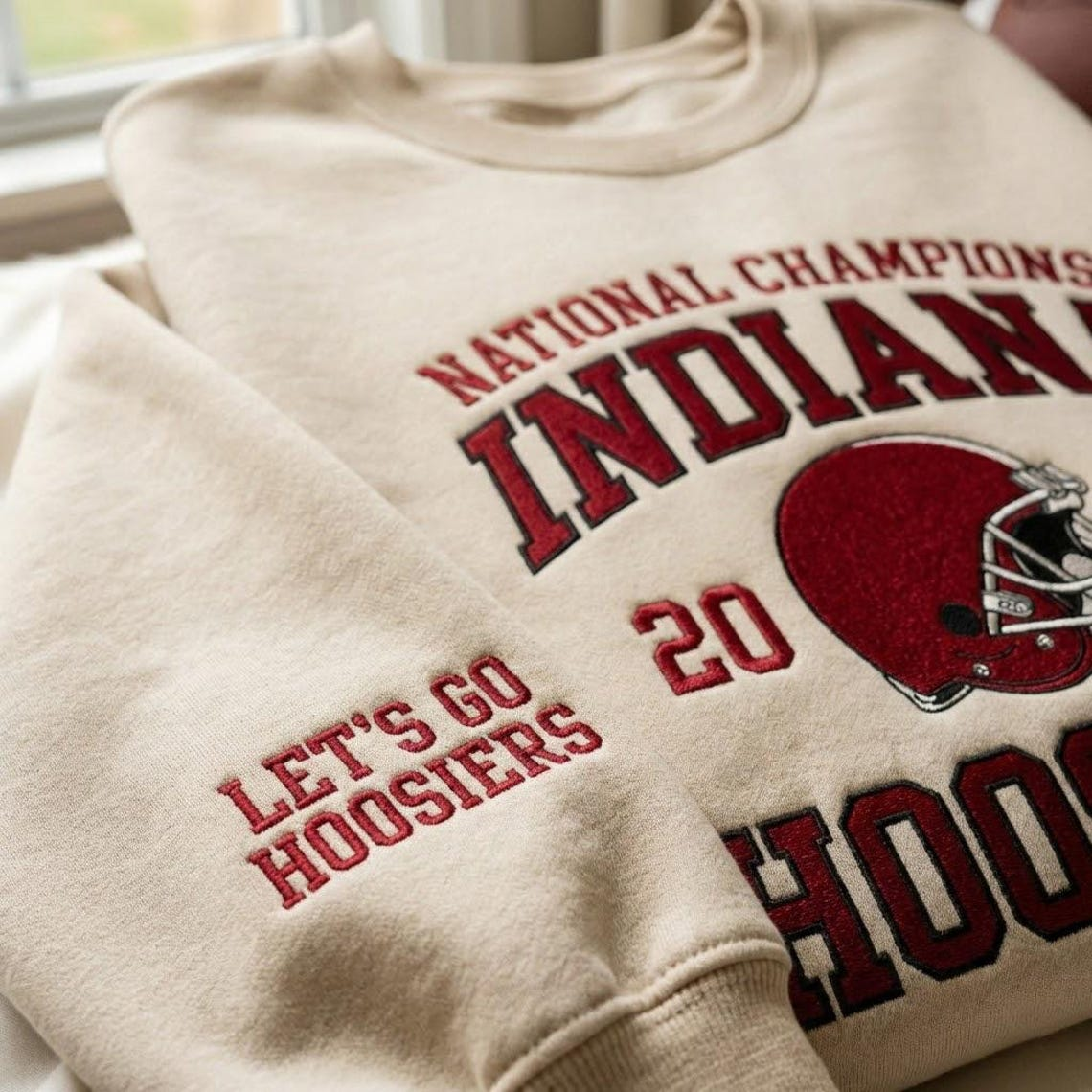 Embroidered Hoosiers Champs 25/26 Quarter-Zip Sweatshirt, Hoodie Sweatshirt T-Shirt