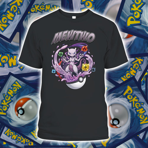 PKM Mewtwo Printed Graphic Sweatshirt T-Shirt