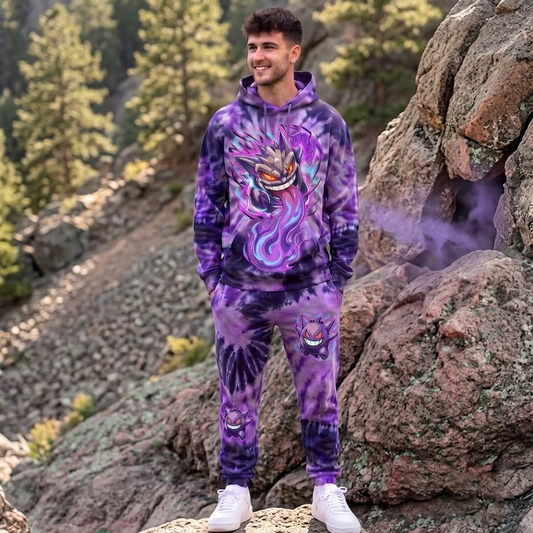 PKM Gengar Tie-Dye Hoodie And Sweatpants Set