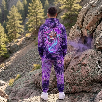 PKM Gengar Tie-Dye Hoodie And Sweatpants Set