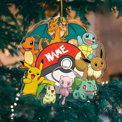 Personalized Christmas Custom Name PKM Ornament Decoration