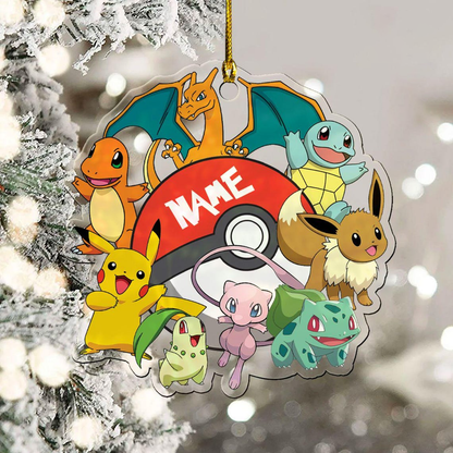 Personalized Christmas Custom Name PKM Ornament Decoration