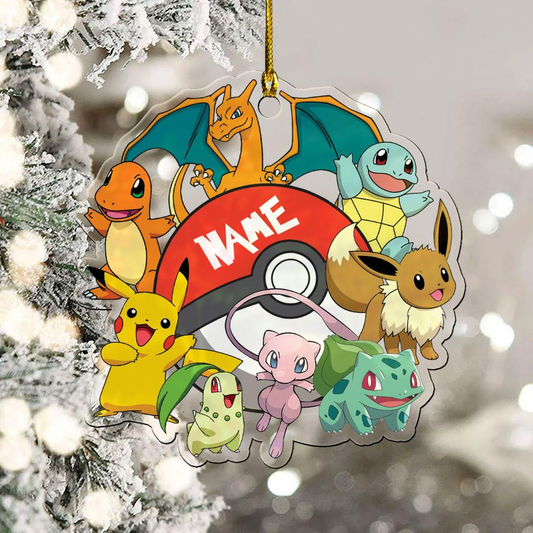 Personalized Christmas Custom Name PKM Ornament Decoration
