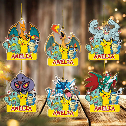 Personalized Christmas PKM Ornament Decoration