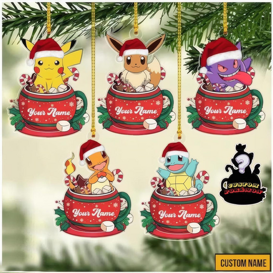 Personalized Christmas PKM Ornament Decoration