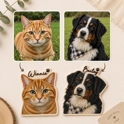 Embroidered Custom Pet Photo Embroidery Iron Patch