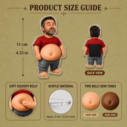 Funny Upload Face Gift For Dad Bod, Husband, Boss, Coworkers - Personalized Fridge Magnet