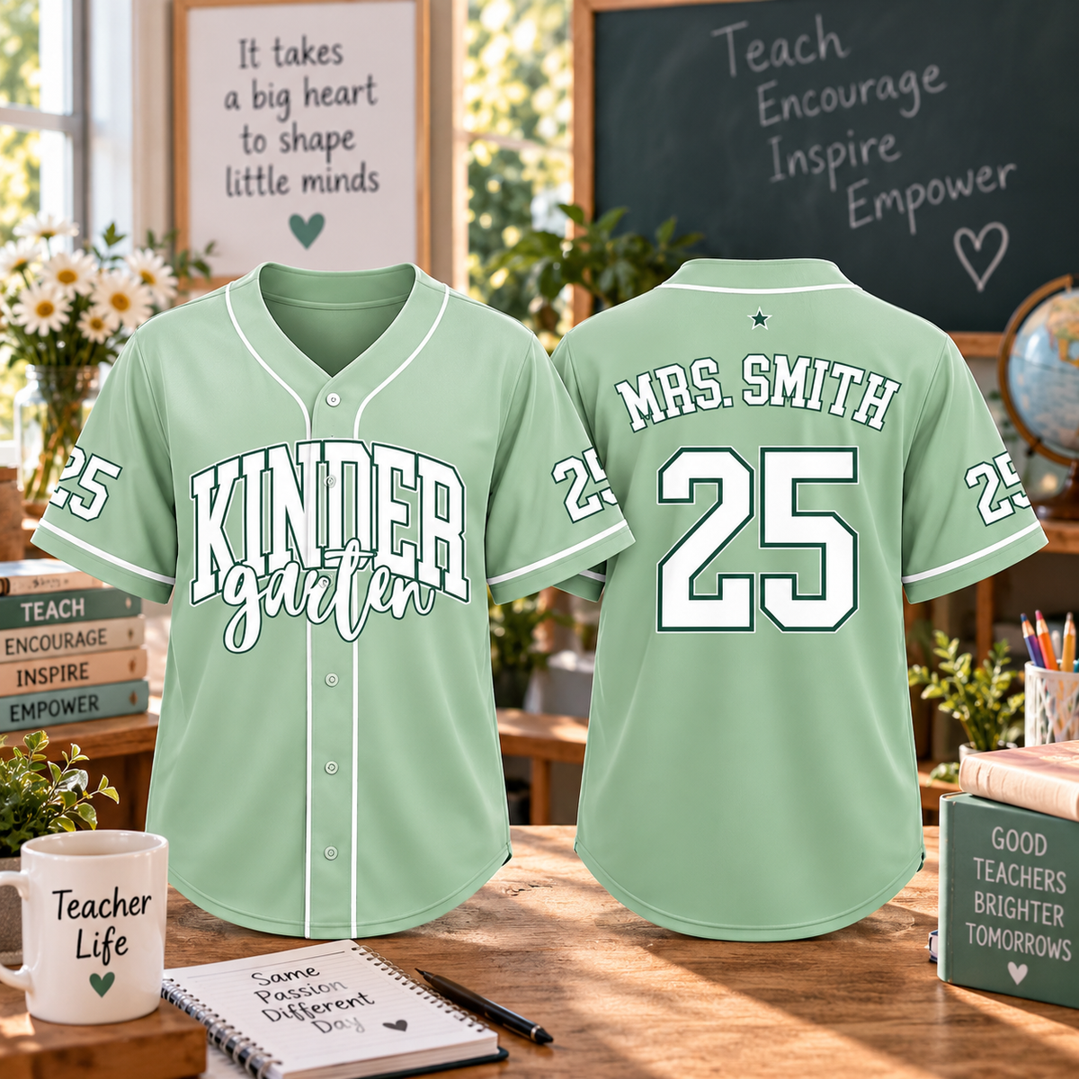 Custom Grade Level Teacher Jersey – Custom Number & Name