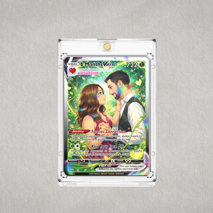 Personalized Pokémon-Inspired Couple Photo Card - Anniversary Edition