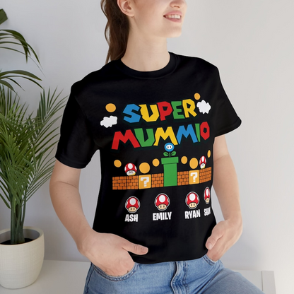 Super Mummio Retro Gaming T-Shirt | Personalized Mother's Day Gift
