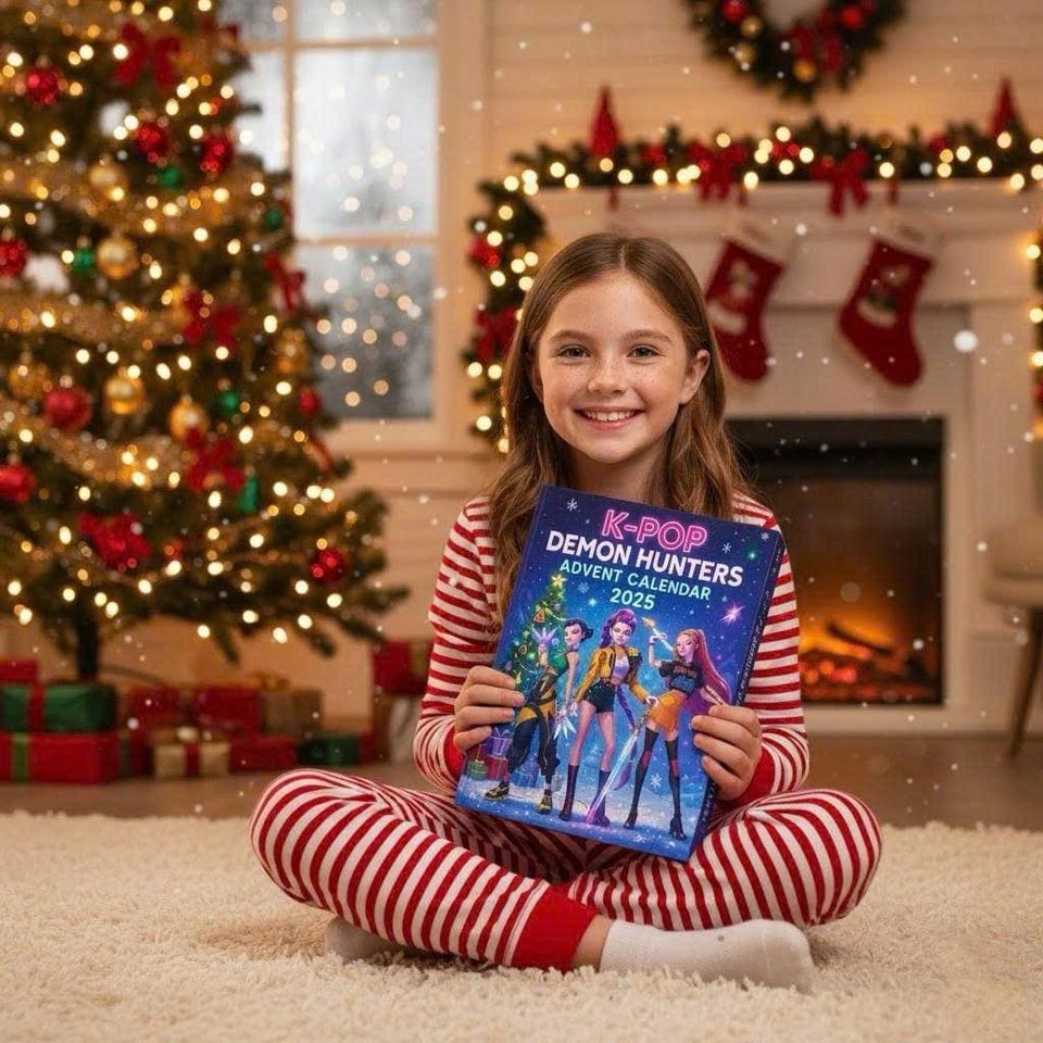 Cute 2025 K-Pop Advent Acrylic Calendar Collectible Anime Figures Fun Christmas Countdown Gift