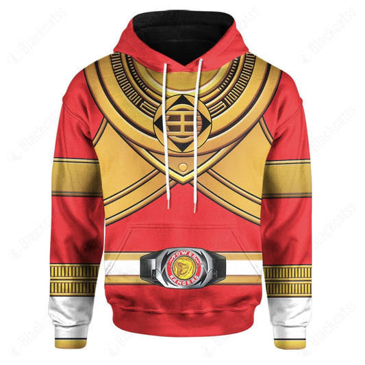 King Tyranno Hybrid Red Gold Zeo Mighty Power Ranger Custom Hoodie