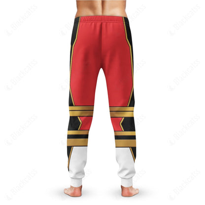 King Tyranno Hybrid Red Gold Zeo Mighty Power Ranger Custom Sweatpants