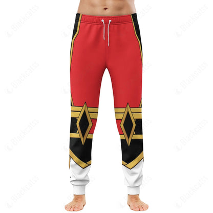 King Tyranno Hybrid Red Gold Zeo Mighty Power Ranger Custom Sweatpants