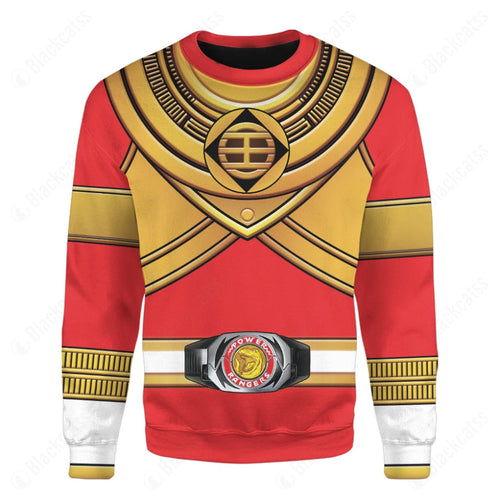 King Tyranno Hybrid Red Gold Zeo Mighty Power Ranger Custom Sweatshirt