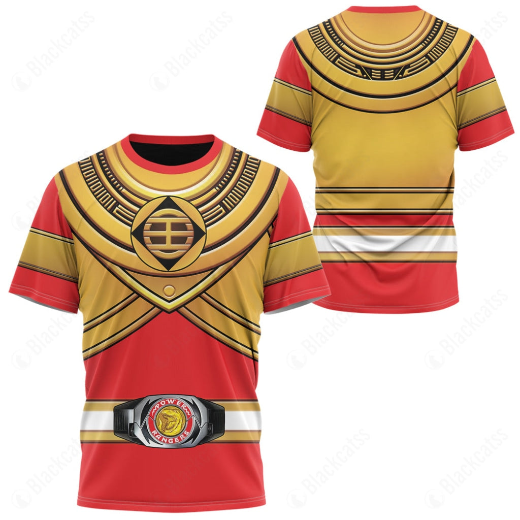 King Tyranno Hybrid Red Gold Zeo Mighty Power Ranger Custom T-Shirt