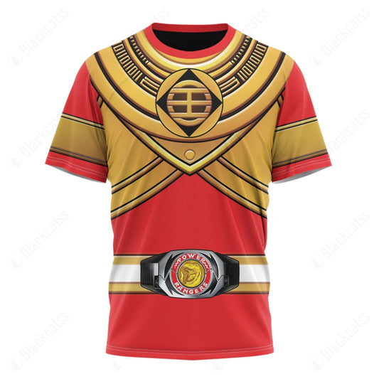 King Tyranno Hybrid Red Gold Zeo Mighty Power Ranger Custom T-Shirt