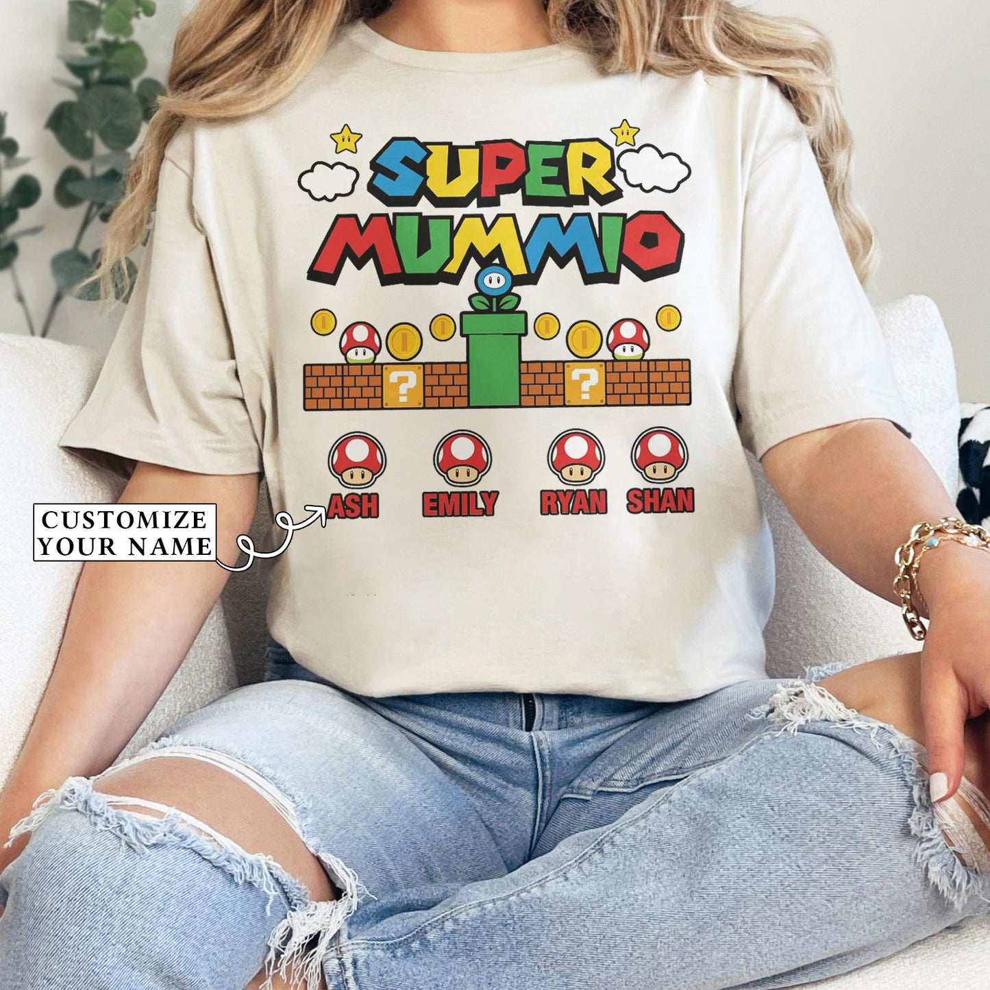 Super Mummio Retro Gaming T-Shirt | Personalized Mother's Day Gift