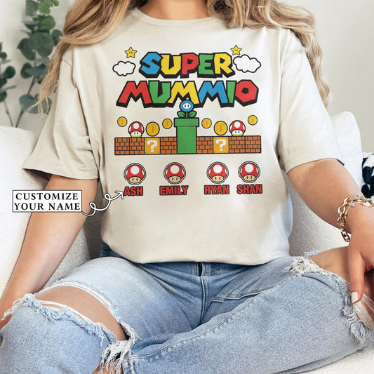 Super Mummio Retro Gaming T-Shirt | Personalized Mother's Day Gift