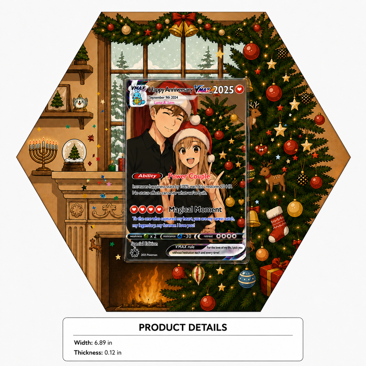 Custom PKM Anime Art Style Card Extended Art Display