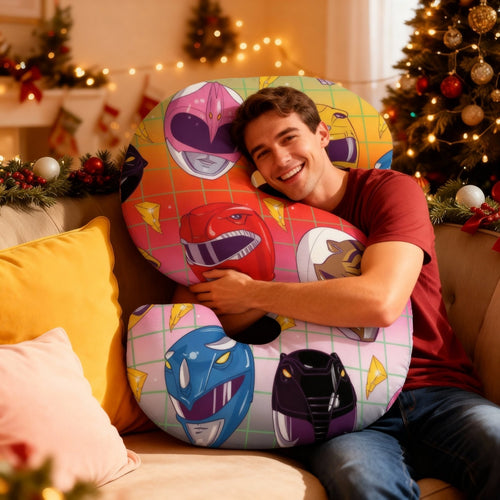 Mighty Morphin Power Rangers Alphabet Custom Shaped Pillow